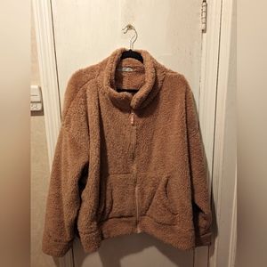 Arizona tan fuzzy fleece jacket, size XXL